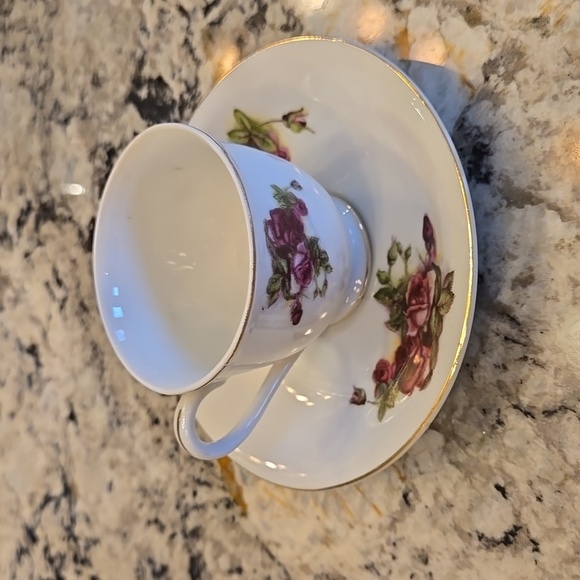 Vintage Norcrest June Rose 7/747-C Teacup with Saucer - Picture 6 of 11